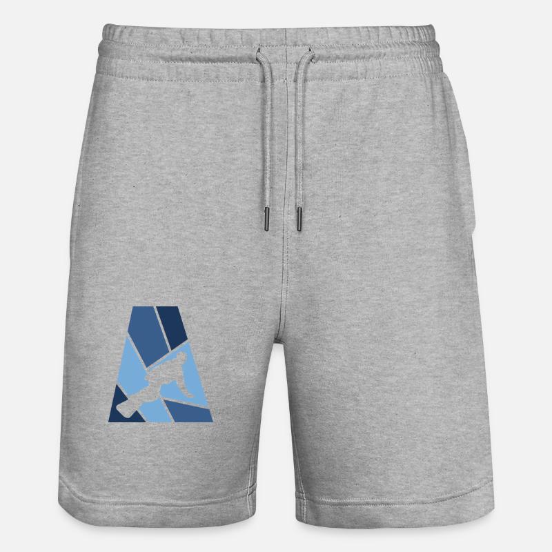 Snowboardfahren Snowboard - Stanley/Stella Unisex Bio Joggingshorts Trainer  - Grau meliert
