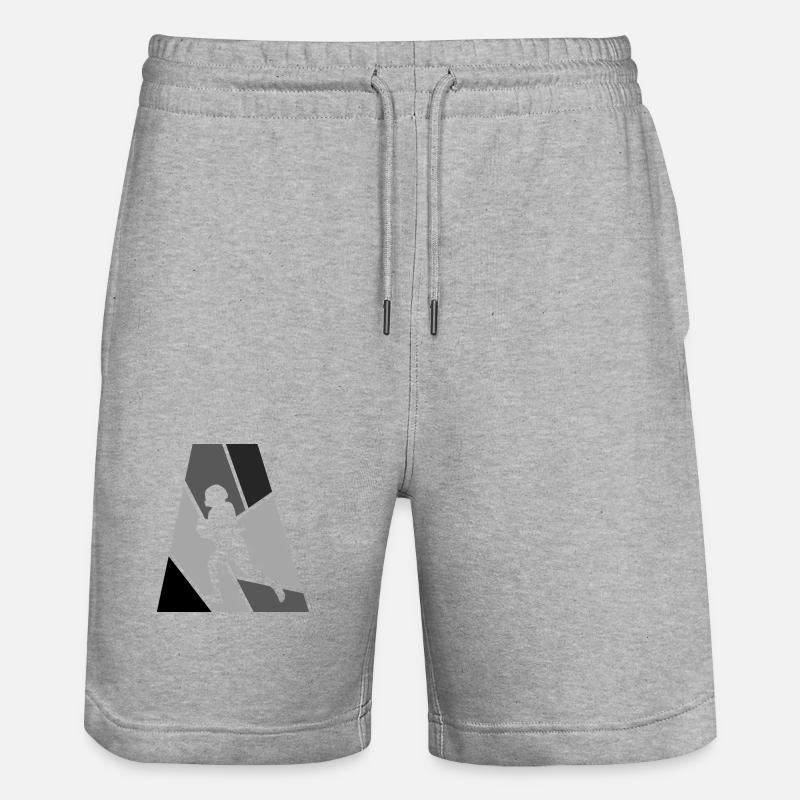 Rugby Gridiron Touchdown - Short de jogging bio TRAINER Stanley/Stella unisexe - gris chiné