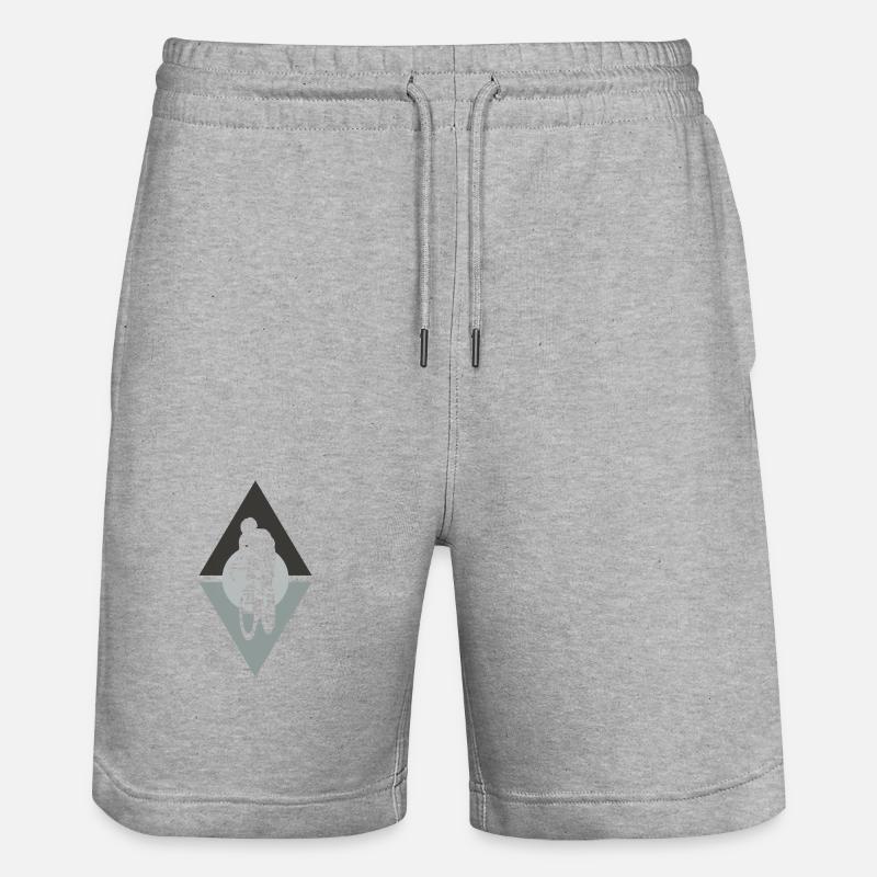 Cyclisme Cyclisme Itinéraire cyclable - Short de jogging bio TRAINER Stanley/Stella unisexe - gris chiné