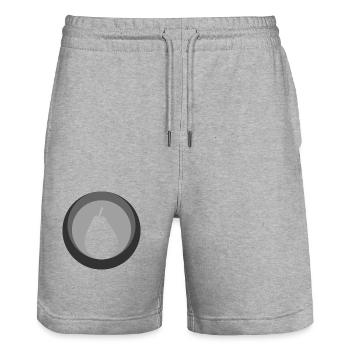 Vegan Frühstück Avocadotoast - Stanley/Stella Unisex Bio Joggingshorts Trainer  - Grau meliert - Vorne - Nik (191cm) & Marisol (170cm)
