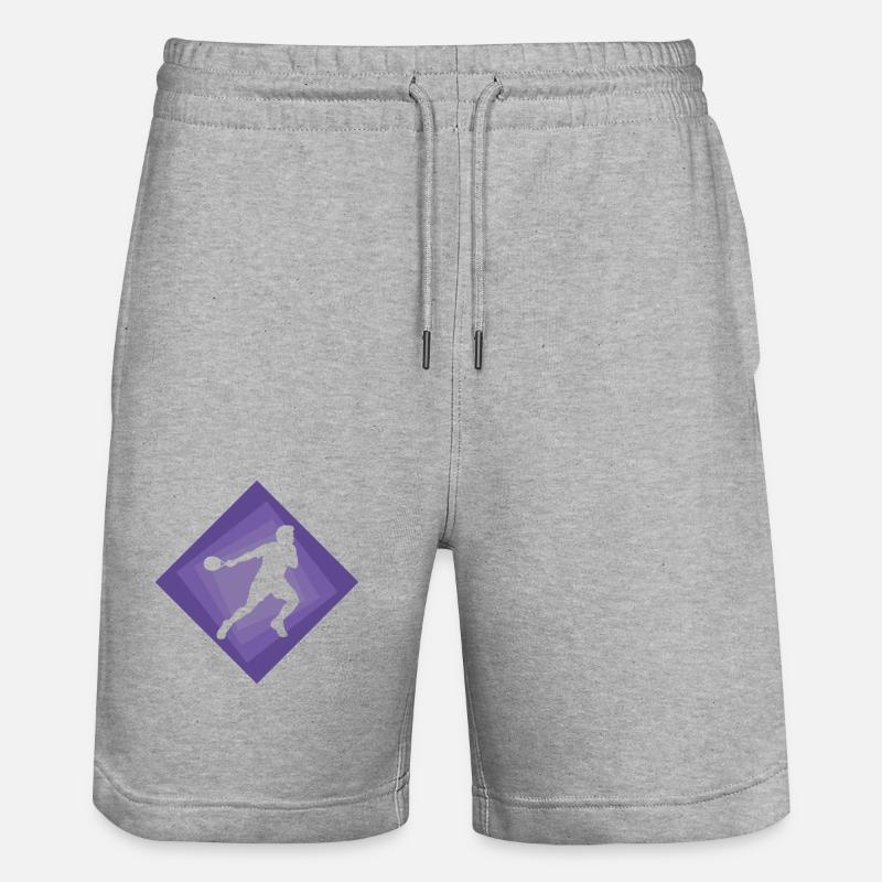Squash Squashspieler Squashschläger - Stanley/Stella Unisex Bio Joggingshorts Trainer  - Grau meliert