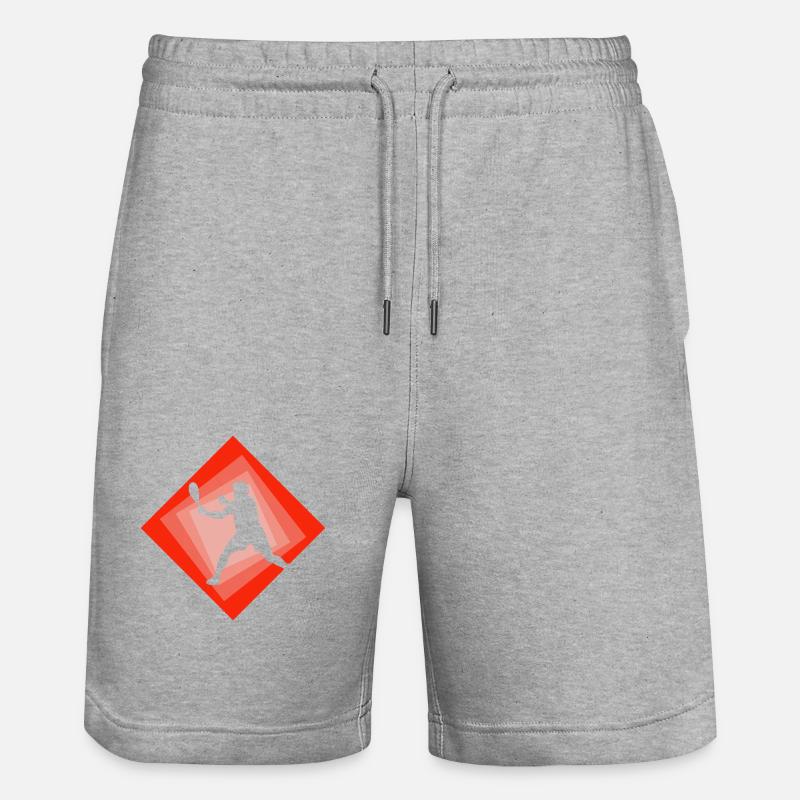 Schläger Squash Squash - Stanley/Stella Unisex Bio Joggingshorts Trainer  - Grau meliert