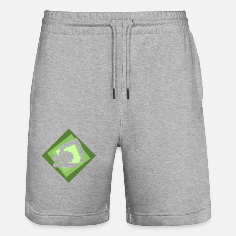 Bagger Bauarbeiter Bauarbeiter - Stanley/Stella Unisex Bio Joggingshorts Trainer  - Grau meliert