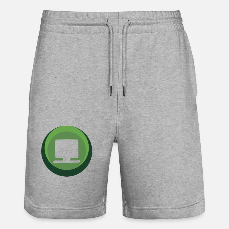 Computer Informatik Computerarbeit - Stanley/Stella Unisex Bio Joggingshorts Trainer  - Grau meliert