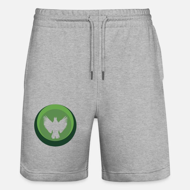 Oiseau Oiseau Oiseau - Short de jogging bio TRAINER Stanley/Stella unisexe - gris chiné