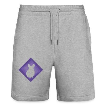 Chinchilla Hamster Mäuschen - Stanley/Stella Unisex Bio Joggingshorts Trainer  - Grau meliert - Vorne - Nik (191cm) & Marisol (170cm)