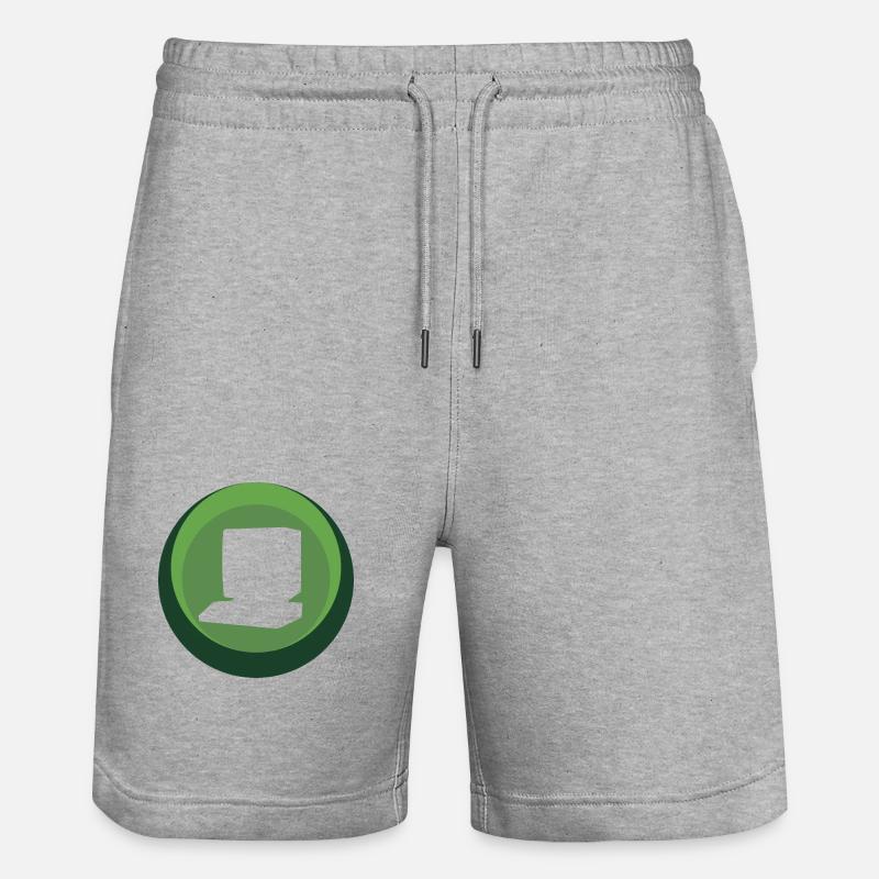 Computer Nerd PC - Stanley/Stella Unisex Bio Joggingshorts Trainer  - Grau meliert