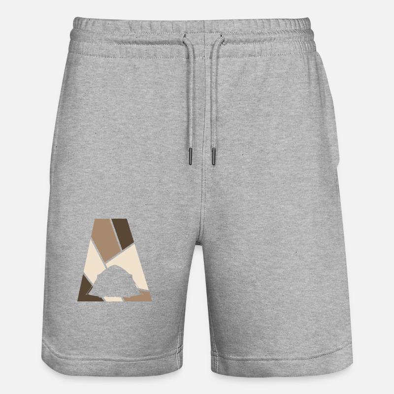 Camping Camping Pfadfinder - Stanley/Stella Unisex Bio Joggingshorts Trainer  - Grau meliert
