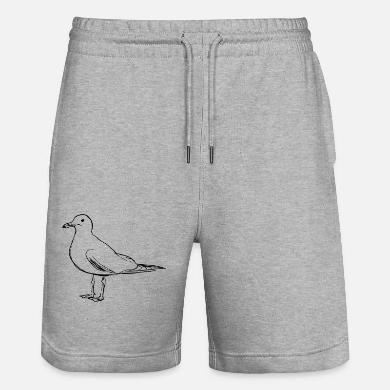 Möwe - Stanley/Stella Unisex Bio Joggingshorts Trainer  - Grau meliert