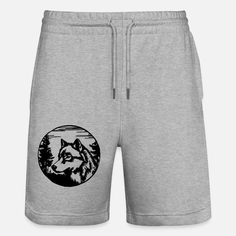 Wolf - Stanley/Stella Unisex Bio Joggingshorts Trainer  - Grau meliert