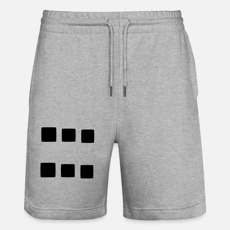 Pattern square square symbol - Stanley/Stella Trainer Unisex Organic Jogging Shorts - heather grey