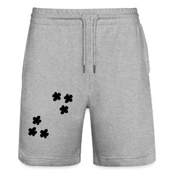 Fleurs, Fleur, Plante, Forme, - Short de jogging bio TRAINER Stanley/Stella unisexe - gris chiné - Devant - Nik (191cm) & Marisol (170cm)