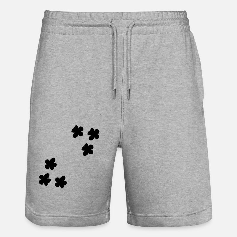 Fleurs, Fleur, Plante, Forme, - Short de jogging bio TRAINER Stanley/Stella unisexe - gris chiné