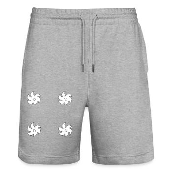 Symbole De Plante En Forme De Fleur De Plantes - Short de jogging bio TRAINER Stanley/Stella unisexe - gris chiné - Devant - Nik (191cm) & Marisol (170cm)