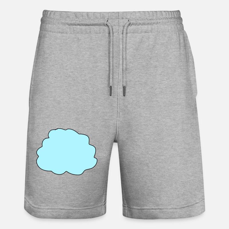 Cloud Blue Icon - Stanley/Stella Trainer Unisex Organic Jogging Shorts - heather grey