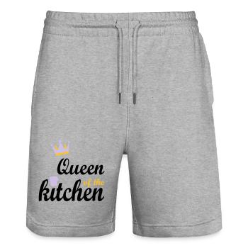 cuisine - Short de jogging bio TRAINER Stanley/Stella unisexe - gris chiné - Devant - Nik (191cm) & Marisol (170cm)