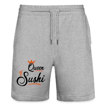 Sushi - Stanley/Stella Unisex Bio Joggingshorts Trainer  - Grau meliert - Vorne - Nik (191cm) & Marisol (170cm)