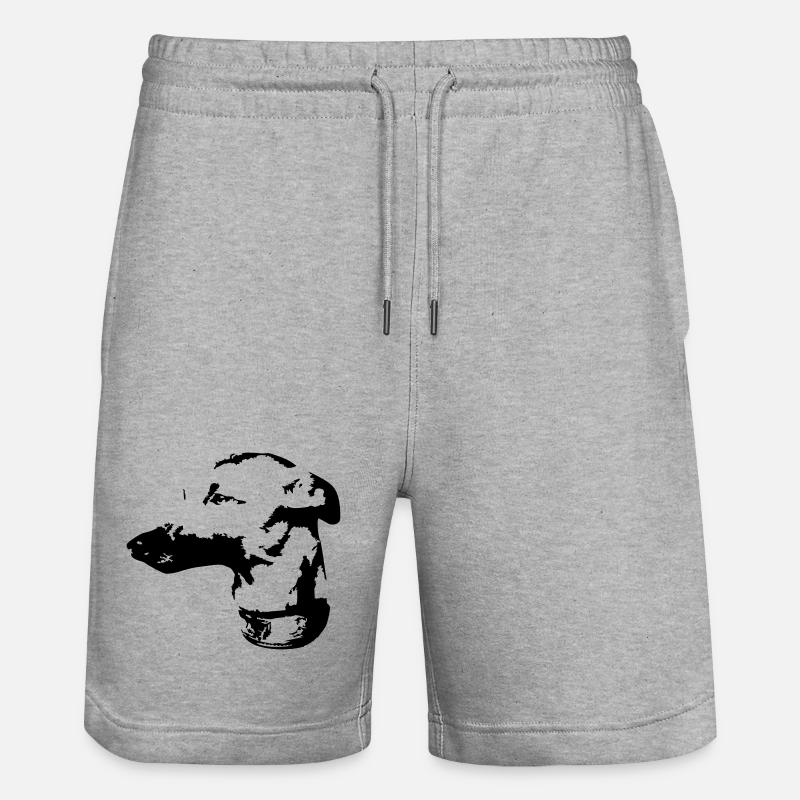 Tête de whippet - Short de jogging bio TRAINER Stanley/Stella unisexe - gris chiné