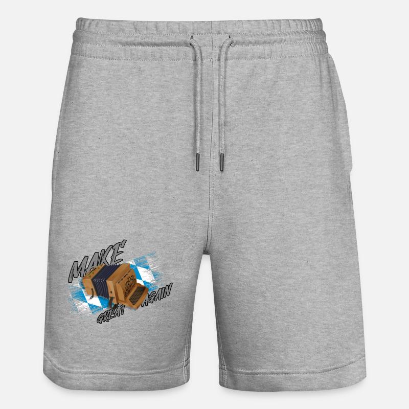 Make Ziach GREAT AGAIN | ZiachON! - Stanley/Stella Unisex Bio Joggingshorts Trainer  - Grau meliert