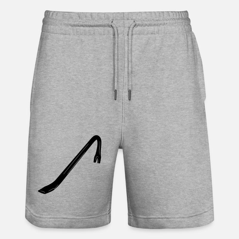 Brechstange eine Brechstange - Stanley/Stella Unisex Bio Joggingshorts Trainer  - Grau meliert