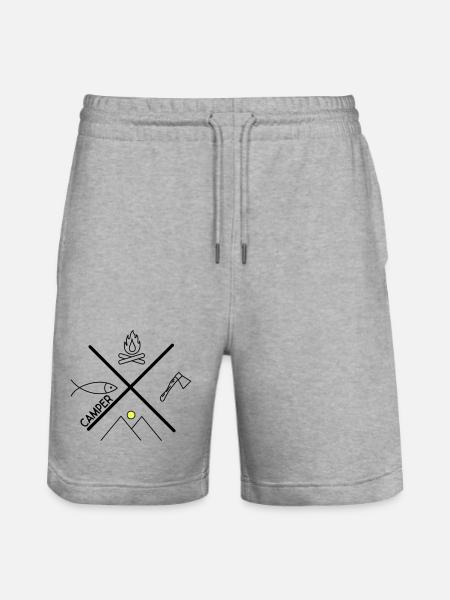 Fun design for campers - Stanley/Stella Trainer Unisex Organic Jogging Shorts - heather grey