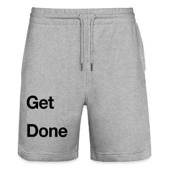 Scheiße erledigen - Stanley/Stella Unisex Bio Joggingshorts Trainer  - Grau meliert - Vorne - Nik (191cm) & Marisol (170cm)