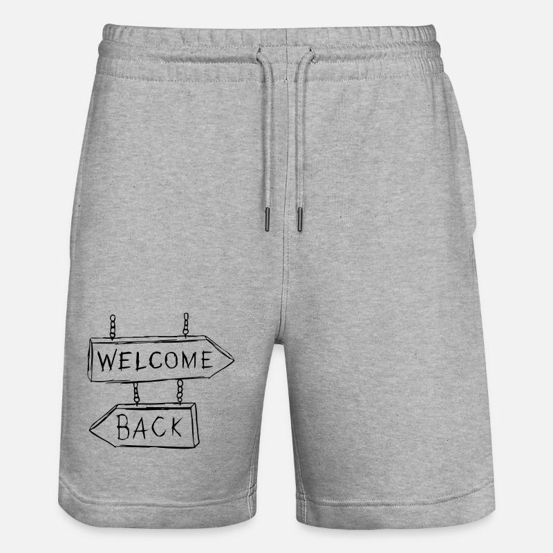Welcome Back - Stanley/Stella Unisex Bio Joggingshorts Trainer - Grau meliert