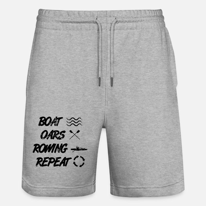Ruderer Spruch - Stanley/Stella Unisex Bio Joggingshorts Trainer  - Grau meliert