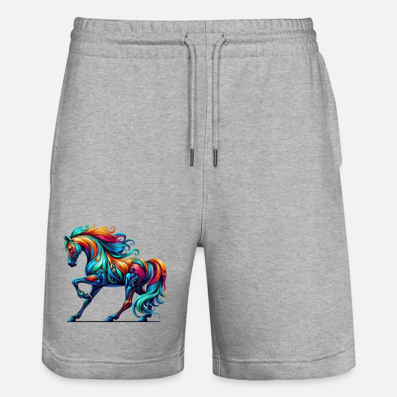 Cheval - Short de jogging bio TRAINER Stanley/Stella unisexe - gris chiné