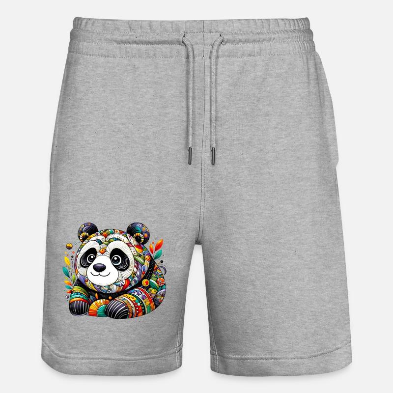 Panda - Short de jogging bio TRAINER Stanley/Stella unisexe - gris chiné