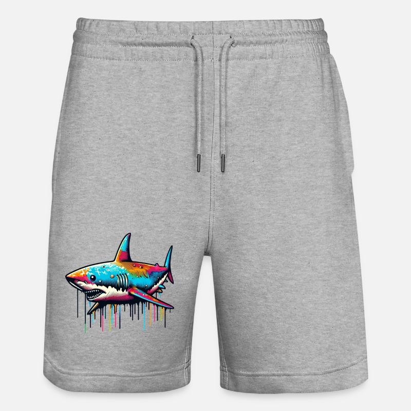 Requin - Short de jogging bio TRAINER Stanley/Stella unisexe - gris chiné