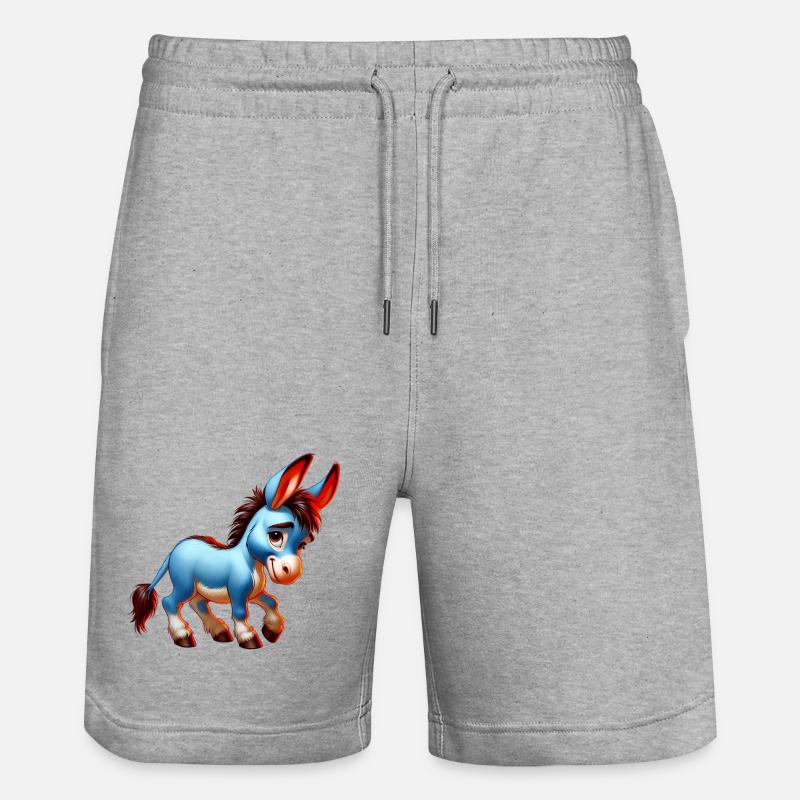 Mule âne - Short de jogging bio TRAINER Stanley/Stella unisexe - gris chiné