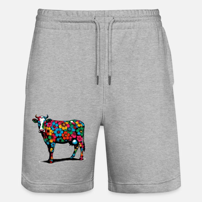 Vache - Short de jogging bio TRAINER Stanley/Stella unisexe - gris chiné