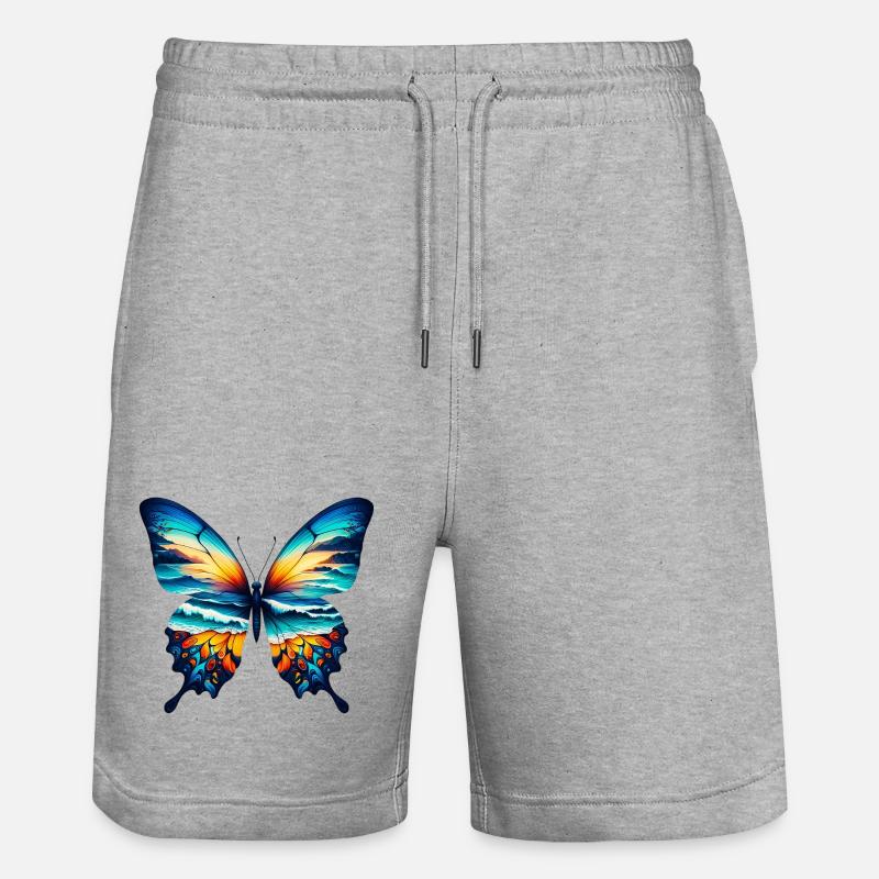 Papillon - Short de jogging bio TRAINER Stanley/Stella unisexe - gris chiné