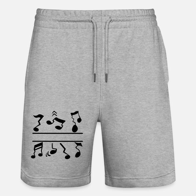 Falsche Noten - Stanley/Stella Unisex Bio Joggingshorts Trainer  - Grau meliert