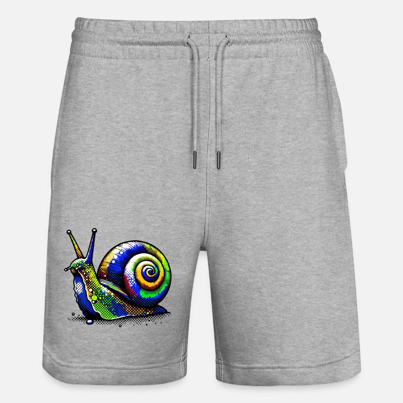 Escargot - Short de jogging bio TRAINER Stanley/Stella unisexe - gris chiné
