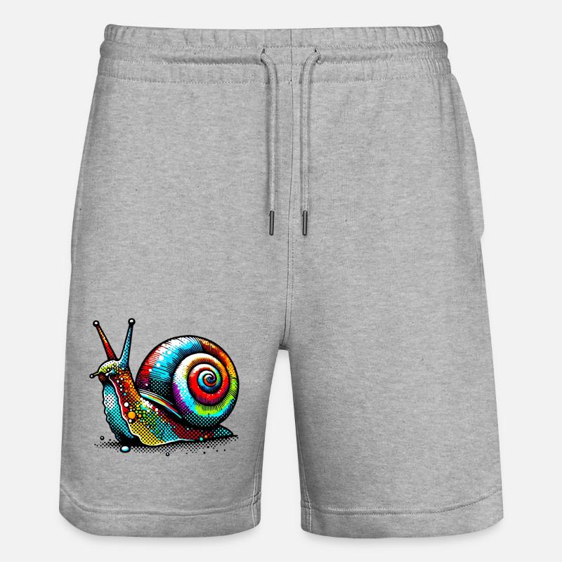Escargot - Short de jogging bio TRAINER Stanley/Stella unisexe - gris chiné
