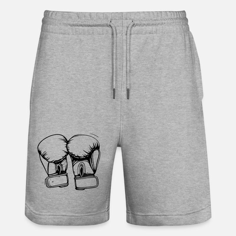 Dessin de gants de boxe - Short de jogging bio TRAINER Stanley/Stella unisexe - gris chiné