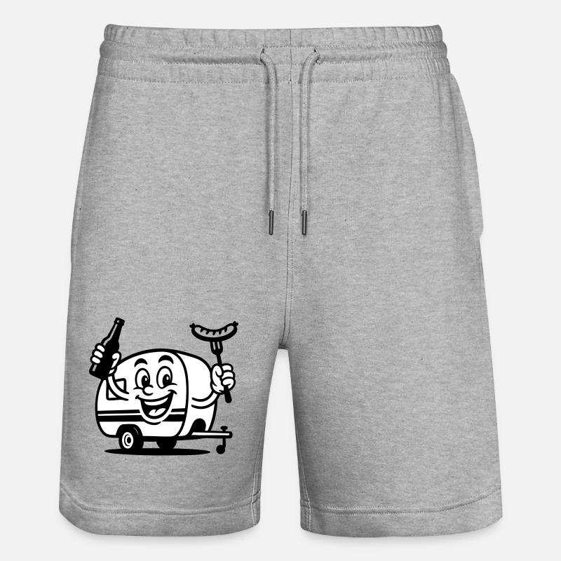 Its Camping Time - Stanley/Stella Unisex Bio Joggingshorts Trainer  - Grau meliert
