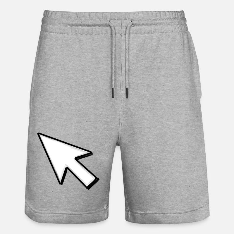 Cursor: Click mich! - Stanley/Stella Unisex Bio Joggingshorts Trainer - Grau meliert