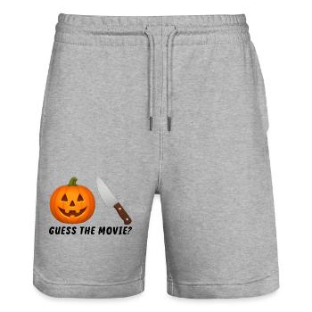 Guess the Movie Funny Humorous - Stanley/Stella Trainer Unisex Organic Jogging Shorts - heather grey - Front - Nik (191cm) & Marisol (170cm)
