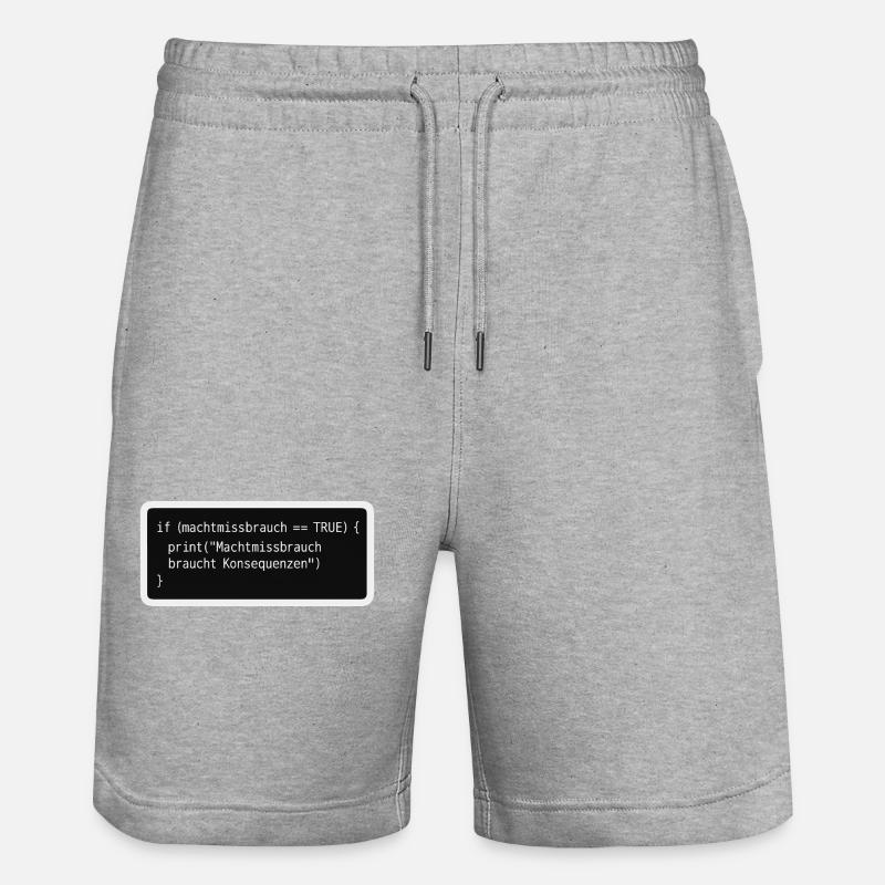 Abus - Short de jogging bio TRAINER Stanley/Stella unisexe - gris chiné