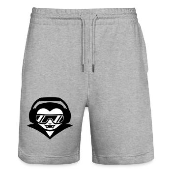Vampir DJ mit Kopfhörern und Sonnenbrille - Stanley/Stella Unisex Bio Joggingshorts Trainer  - Grau meliert - Vorne - Nik (191cm) & Marisol (170cm)