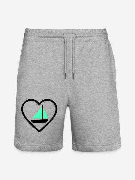 Cuore Vela – Passione Navigazione - Stanley/Stella Trainer Unisex Organic Jogging Shorts - heather grey