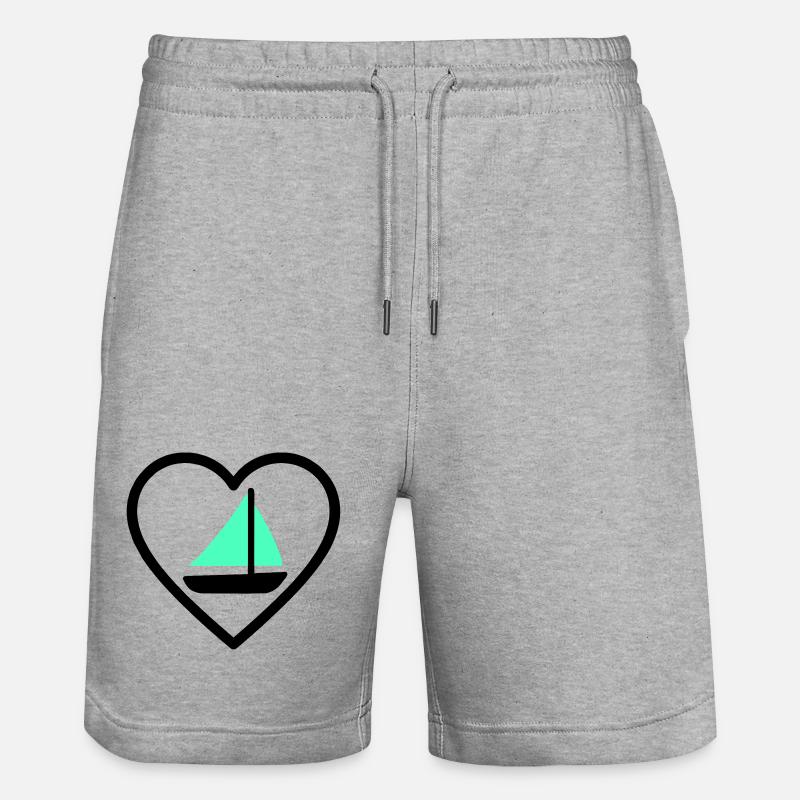 Cuore Vela – Passione Navigazione - Short de jogging bio TRAINER Stanley/Stella unisexe - gris chiné
