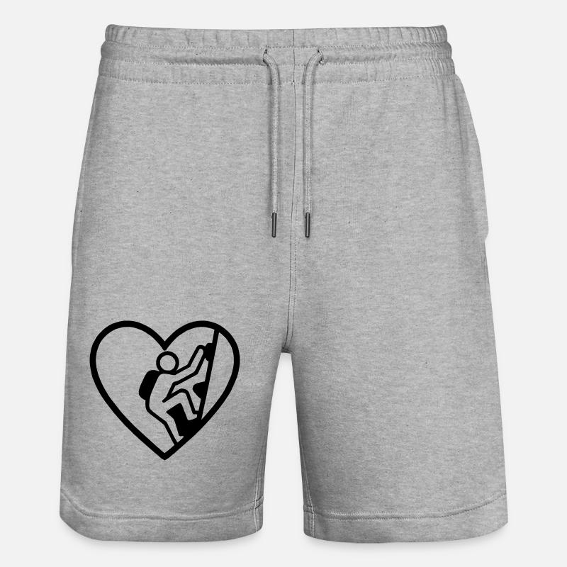 Escalade de cœur – Passion verticale - Short de jogging bio TRAINER Stanley/Stella unisexe - gris chiné