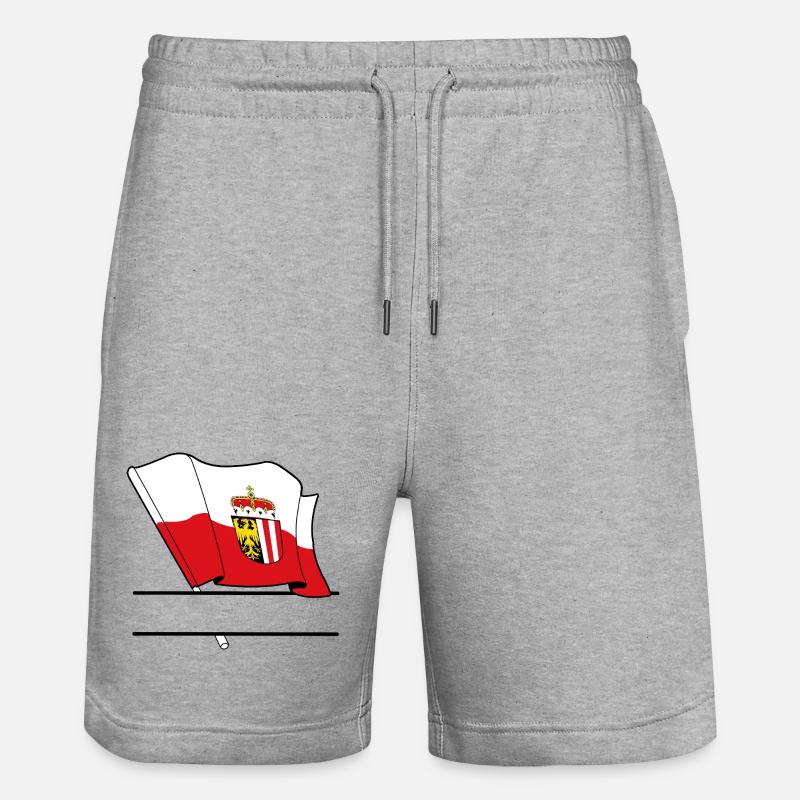 Drapeau de Haute-Autriche – Espace textuel - Short de jogging bio TRAINER Stanley/Stella unisexe - gris chiné