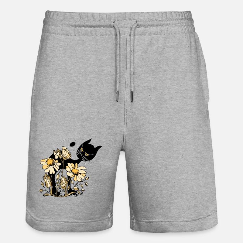 chat - Short de jogging bio TRAINER Stanley/Stella unisexe - gris chiné