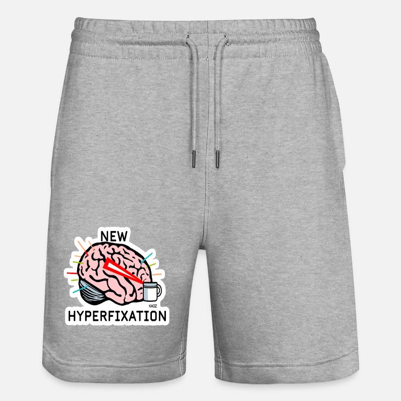 Hyperfix Brain Laser - Short de jogging bio TRAINER Stanley/Stella unisexe - gris chiné