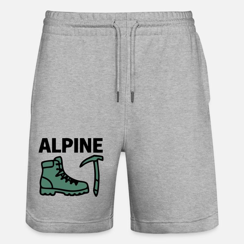 Wanderschuh Eispickel Alpine Bergsteigen Klettern - Stanley/Stella Unisex Bio Joggingshorts Trainer  - Grau meliert